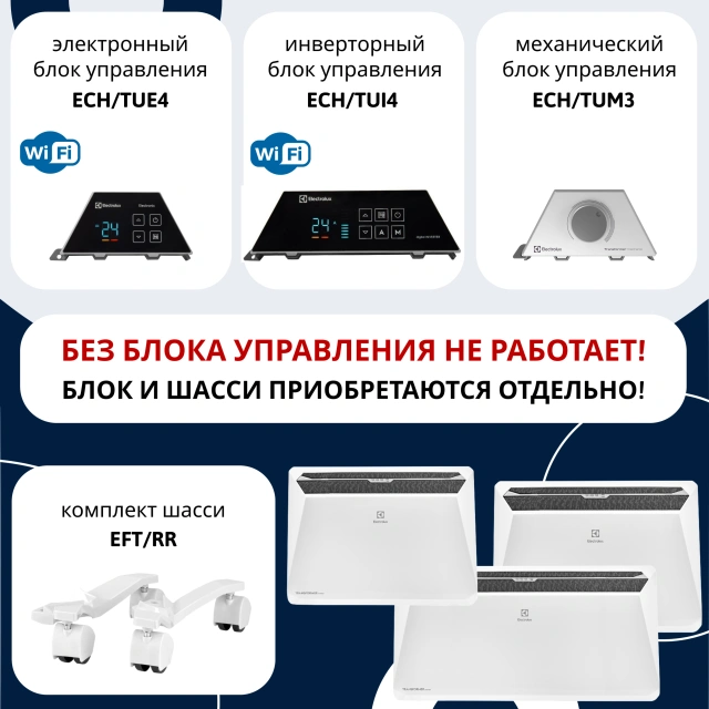 Модуль отопительный электрического конвектора Electrolux серии Rapid Transformer ECH/R-2500 T фото 9