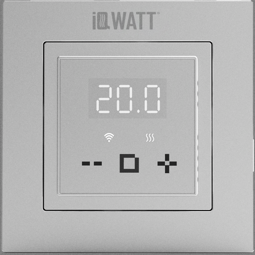 IQ THERMOSTAT D Wi-Fi (серебристый металлик) фото 1