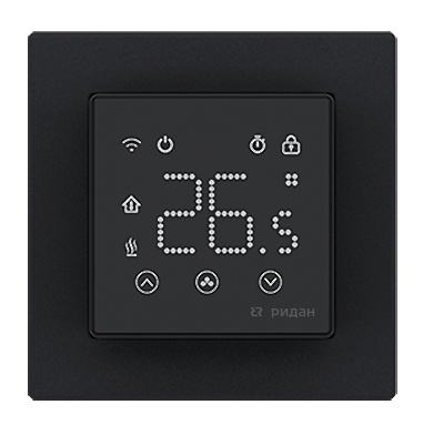 Терморегулятор Ридан Clever с Wi-Fi, с комбинацией датчиков, черный, 16А фото 1